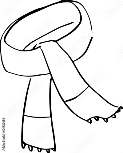 Scarf Autumn sketch