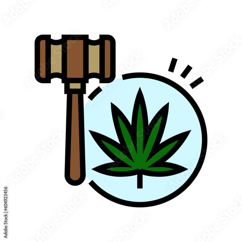 legalize cannabis color icon vector. legalize cannabis sign. isolated symbol illustration