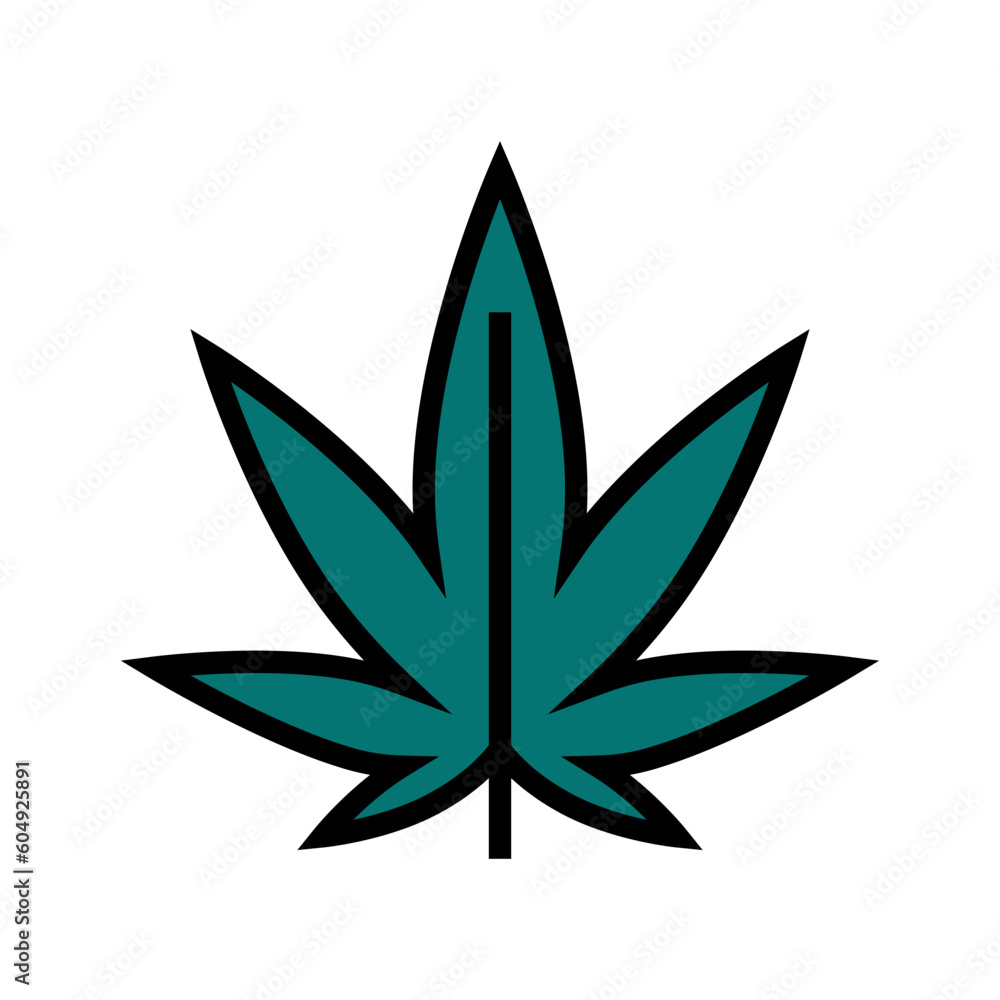 cannabis plant weed hemp color icon vector. cannabis plant weed hemp sign. isolated symbol illustration