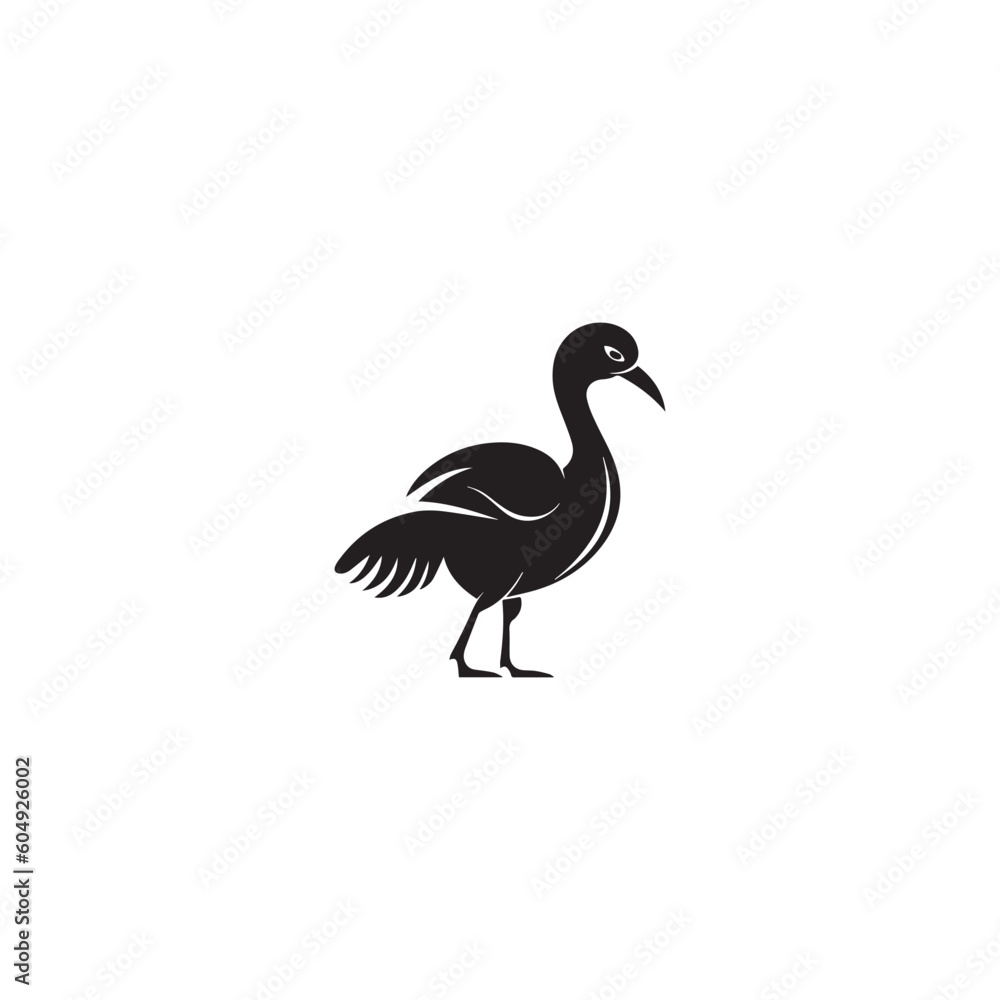 Fototapeta premium simple dodo bird logo icon designs vector black and white