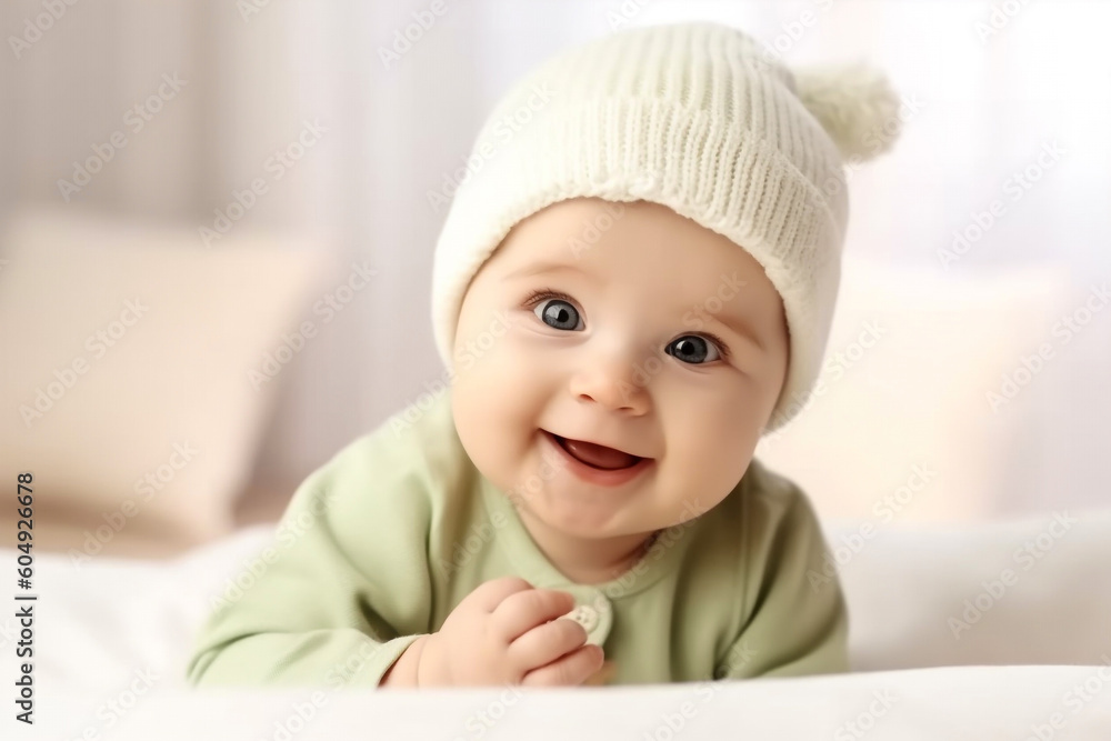 portrait of cute smiling baby. Generative AI
portrait of cute smiling baby. Generative AI
