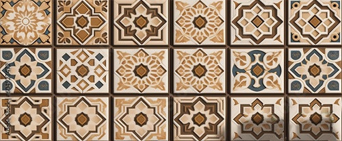 Digital wall tiles design Damask Moroccan pattern for wall interior ceramic wall tile background texture, Generative AI