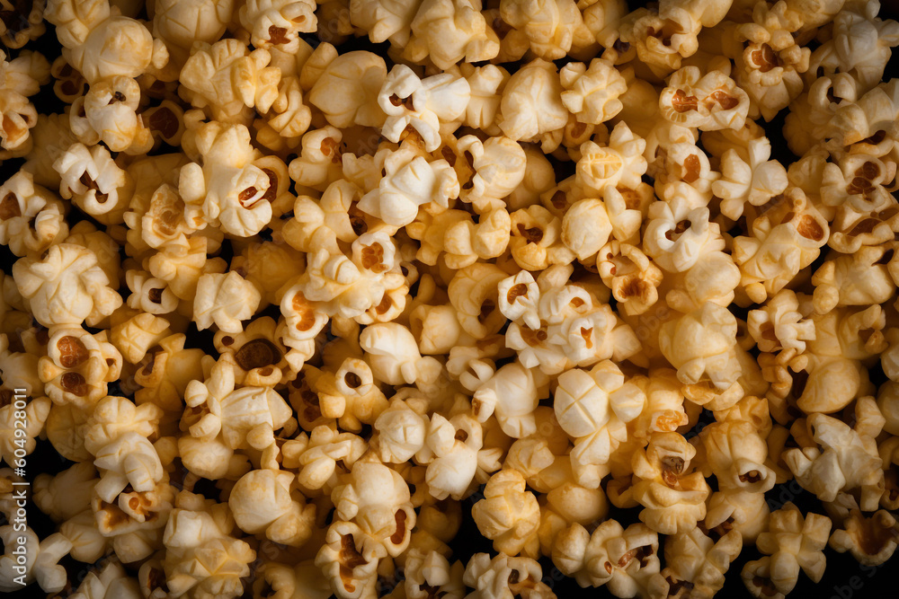Background of delicious popcorn. Generative AI Background of delicious popcorn. Generative AI