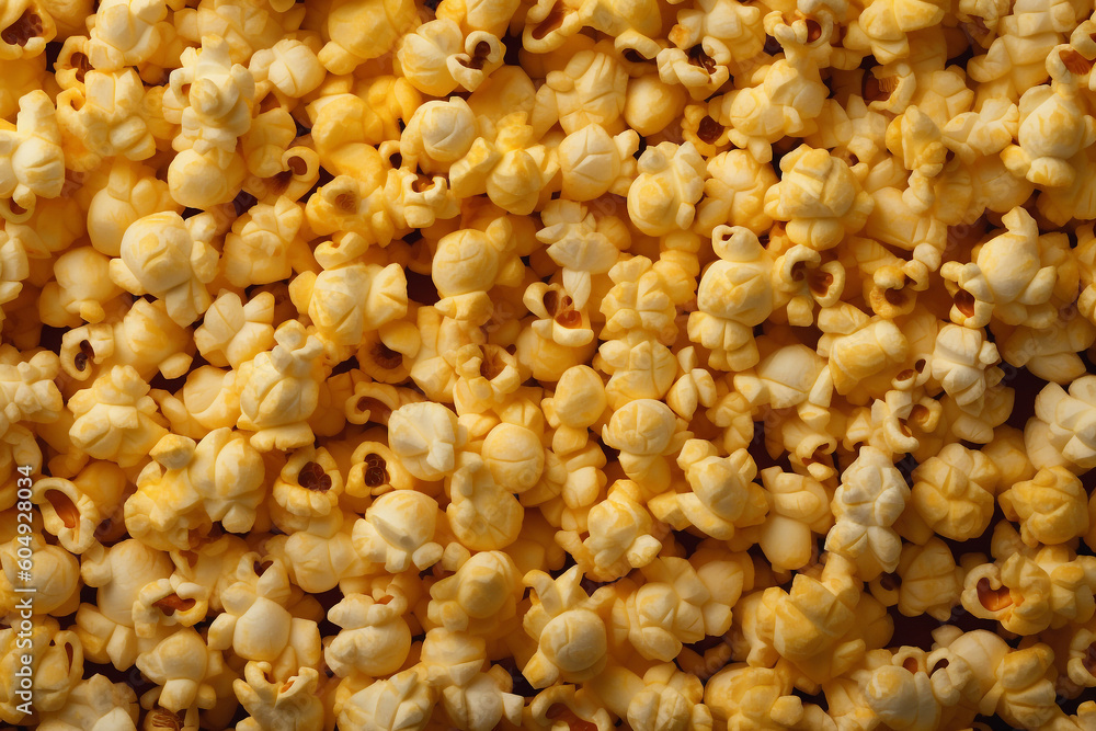 Background of delicious popcorn. Generative AI Background of delicious popcorn. Generative AI