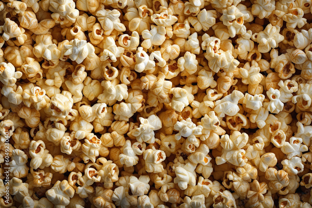 Background of delicious popcorn. Generative AI Background of delicious popcorn. Generative AI
