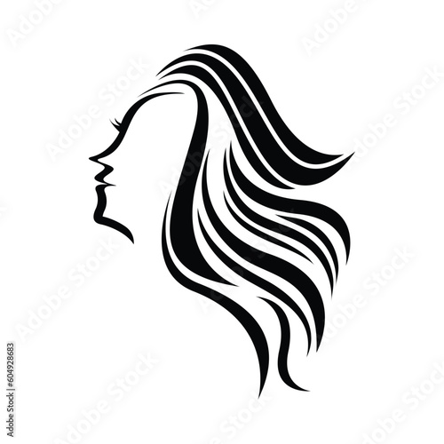 Women beauty  salon  spa  hair minimalist logo design