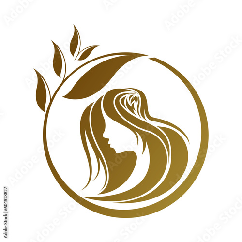 Women beauty, salon, spa, hair minimalist logo design
