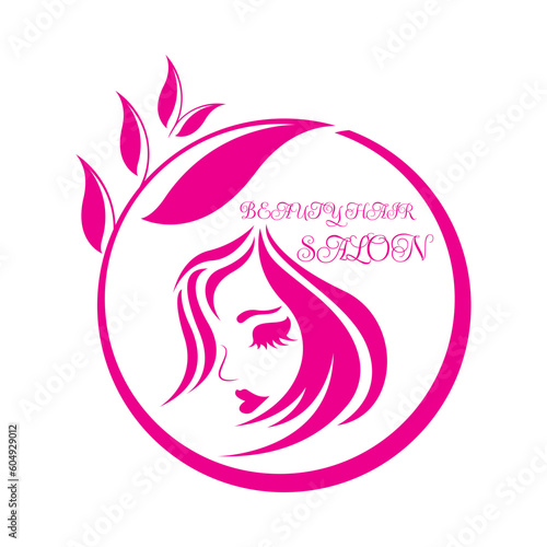 Women beauty, salon, spa, hair minimalist logo design