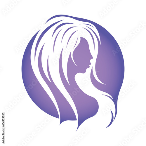 Women beauty  salon  spa  hair minimalist logo design