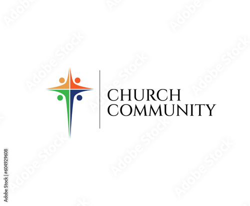 Simple Christian Community Logo Design Template