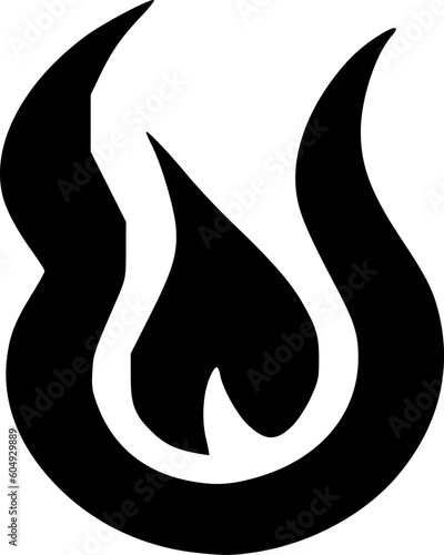 Fototapeta Naklejka Na Ścianę i Meble -  black fire icon