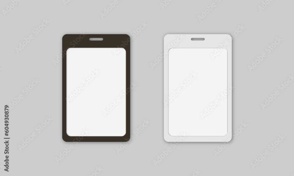 Corporate identity card holder blank mockup. Corporate identity card holder blank mockup.