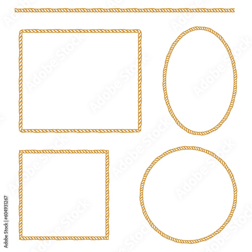 Set of rope frame elements