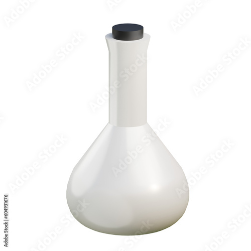 3D flask illustration with transparent background © Rian