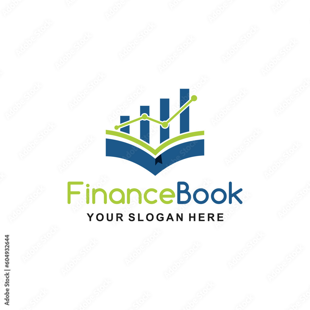 Finance book logo symbol. Finance book icon. Modern brand element sign.  Suitable for your design need, logo, illustration, animation, etc.
