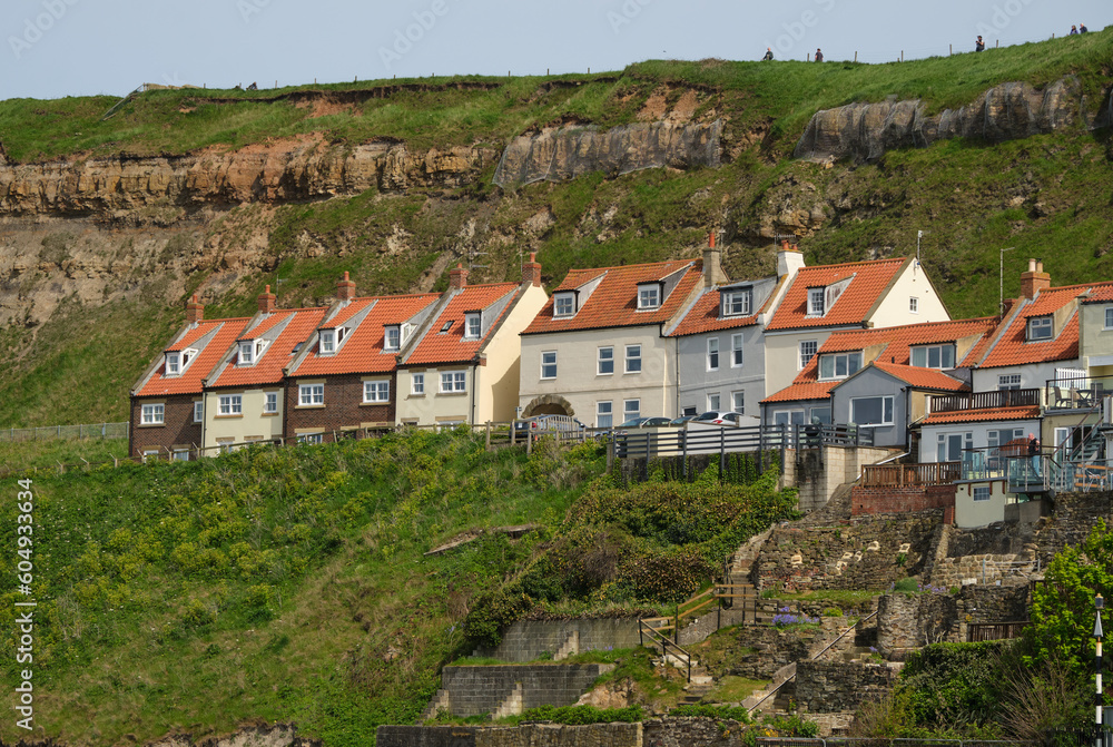 Row of coastal terrace houses 