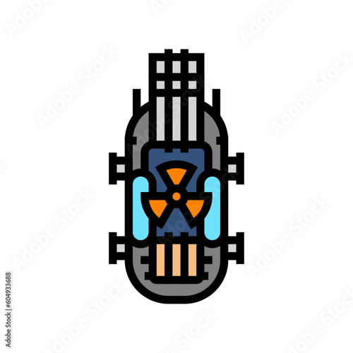 small modular nuclear reactor future technology color icon vector. small modular nuclear reactor future technology sign. isolated symbol illustration