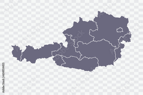 Austria Map pewter Color on White Background quality files Png 