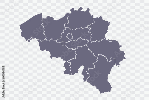 Belgium Map pewter Color on White Background quality files Png 