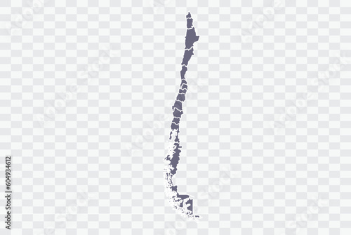 Chile Map. pewter Color on White Background quality files Png
