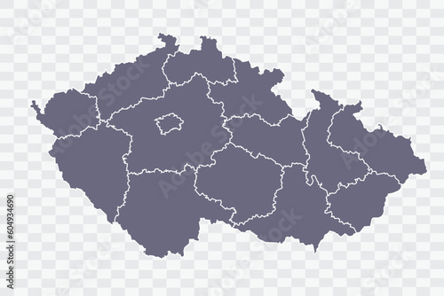 Czech Republic Map pewter Color on White Background quality files Png