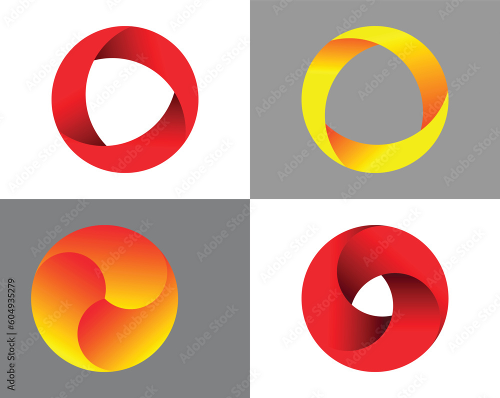 Obraz premium abstract colorful 3d look round shape