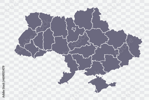Ukraine Map pewter Color on White Background quality files Png