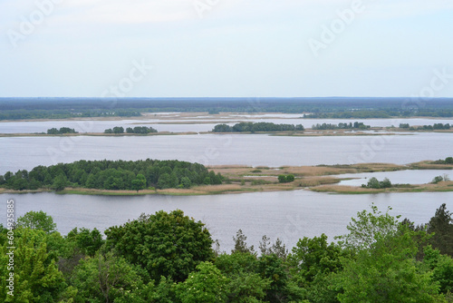 beautiful landscape on the Dnipro River in the Kyiv region
