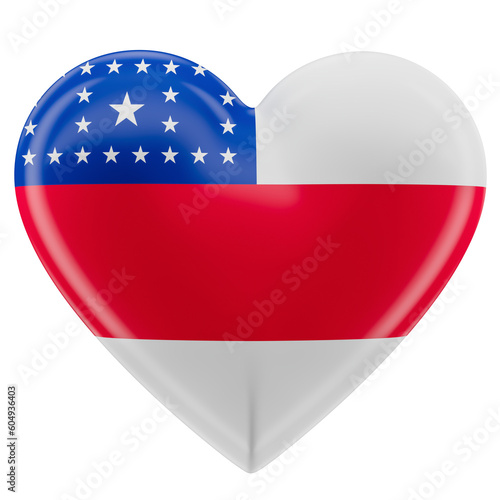 Flag of the Brazilian state of Amazonas in the shape of a heart in 3d render Free Download Flag of the Brazilian state of Amazonas in the shape of a heart in 3d render - GFXLoad