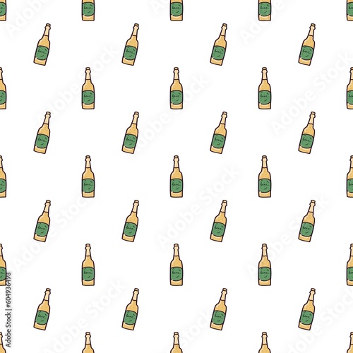 Beer bottles Seamless pattern, seamless pattern