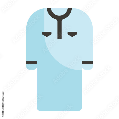 thobe or tobe Vector color Icon Design, Eid al-Adha or Eid-ul-Kabir Symbol, Hajj Sign, Muslims religious Festival Stock illustration, Kameez with 2 Pocket Concept