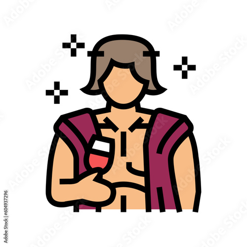 dionysus greek god ancient color icon vector. dionysus greek god ancient sign. isolated symbol illustration
