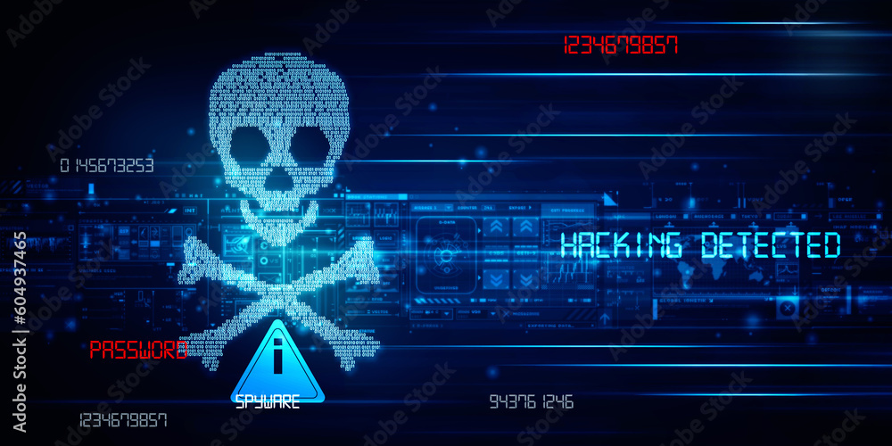 2d illustration cyber crime and internet privacy hacking.Network security,cyber attack,computer virus,ransomware and malware concept 2d illustration cyber crime and internet privacy hacking.Network security,cyber attack,computer virus,ransomware and malware concept