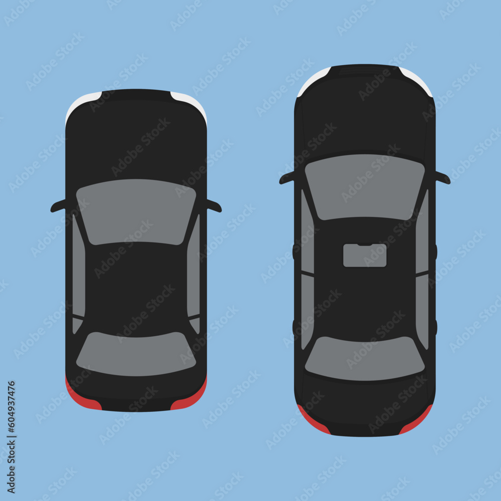 automobile transport icons black car top view vector flat ilustration automobile transport icons black car top view vector flat ilustration