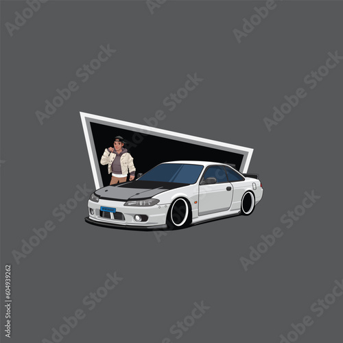 Race Car Vector Illustration Artwork