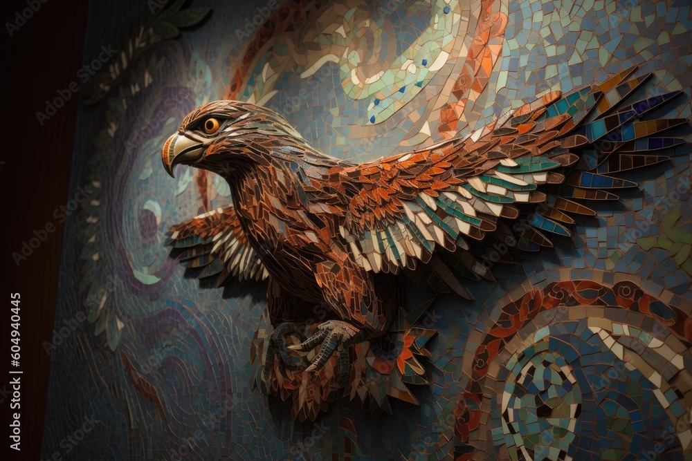 Close up of an eagle. Generative AI. Close up of an eagle. Generative AI.