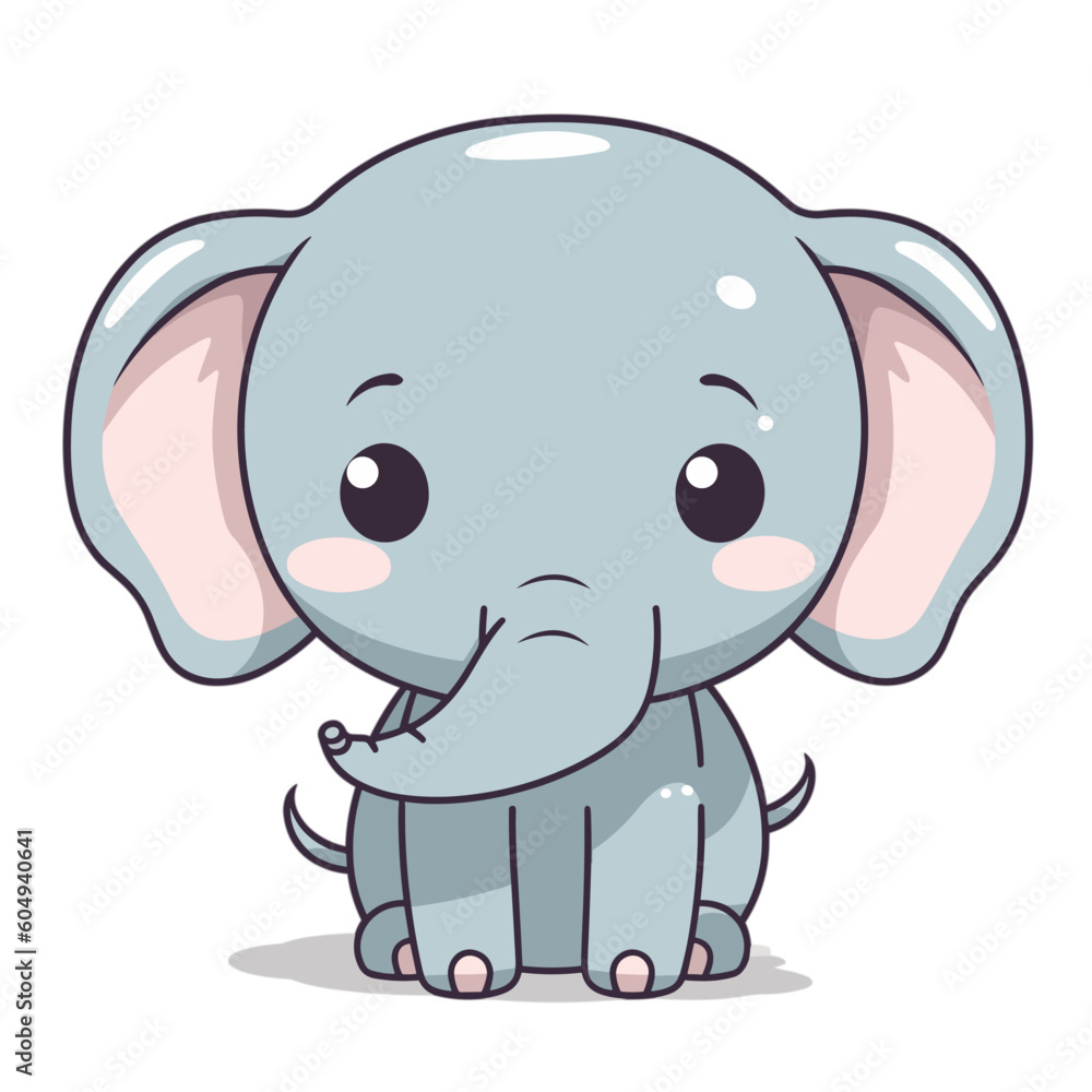 baby elephant cartoon vektor crafted by Generative AI baby elephant cartoon vektor crafted by Generative AI