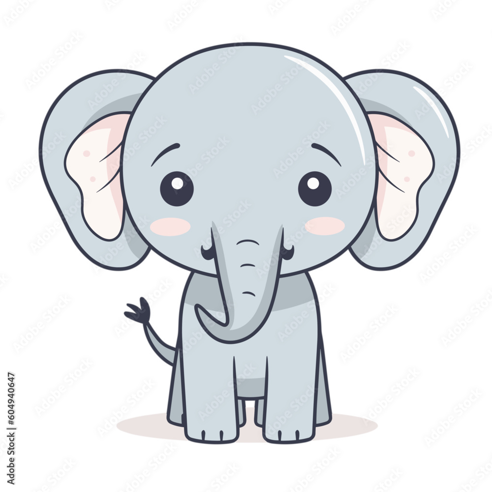 baby elephant cartoon vektor crafted by Generative AI baby elephant cartoon vektor crafted by Generative AI