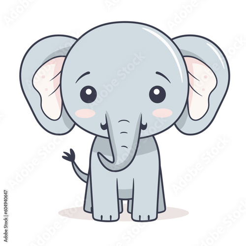 baby elephant cartoon vektor crafted by Generative AI