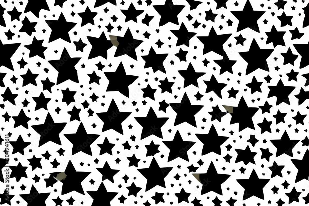 Shooting stars confetti. Black, white colors. Abstract texture on a white background. - generative ai
