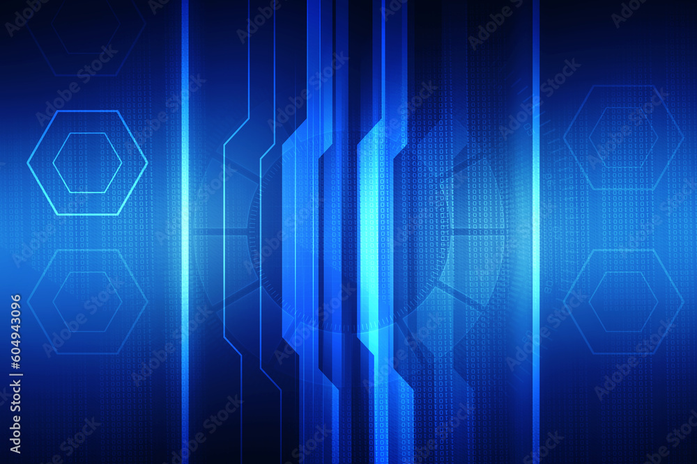 2d illustration Abstract futuristic electronic circuit technology background 2d illustration Abstract futuristic electronic circuit technology background
