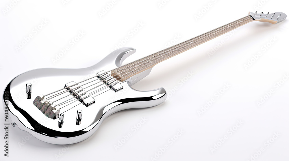 Obraz premium detail of electric guitar neck Generative AI