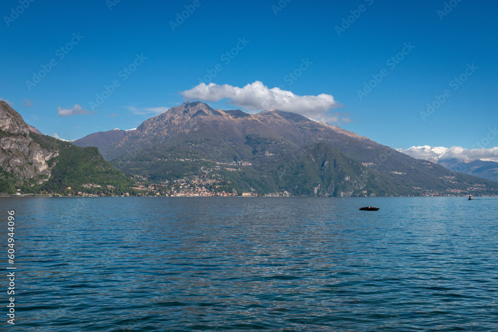 Scenic view of Menaggio and Monte Grona, Lake Como, Italy