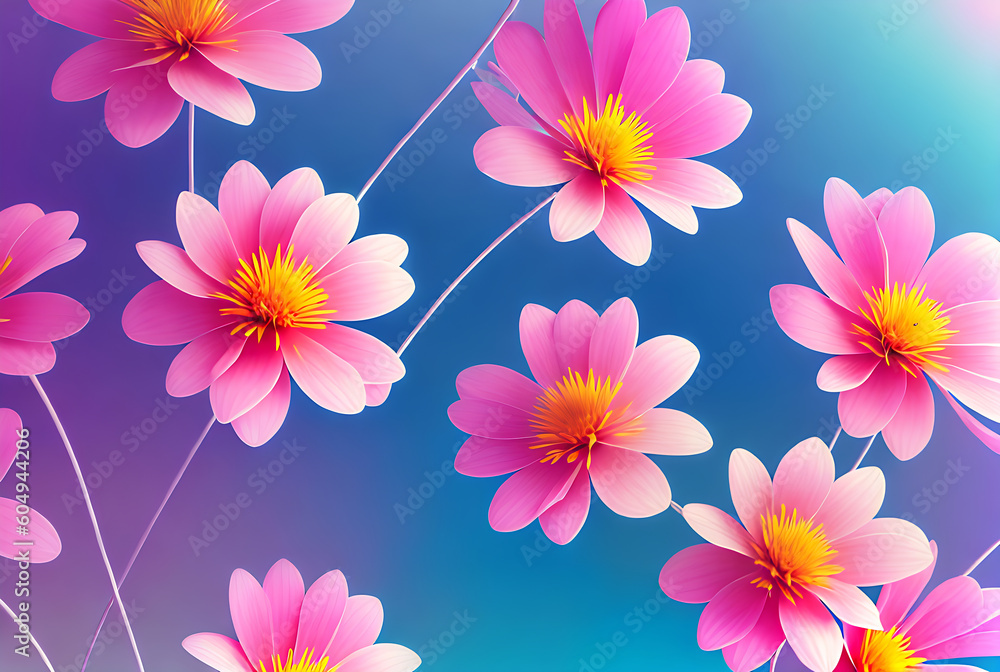 Abstract 3D flower background with pastels. Abstract 3D flower background with pastels.