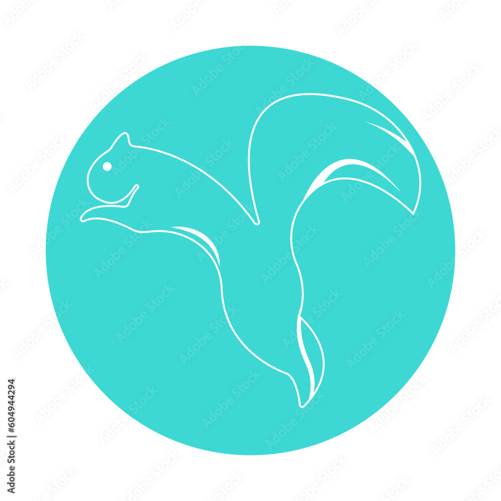 Obraz premium squirrel icon illustration vector