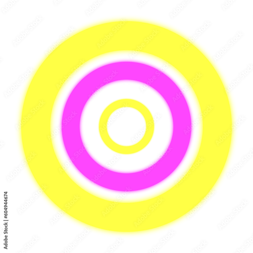 Abstract circle shape neon light