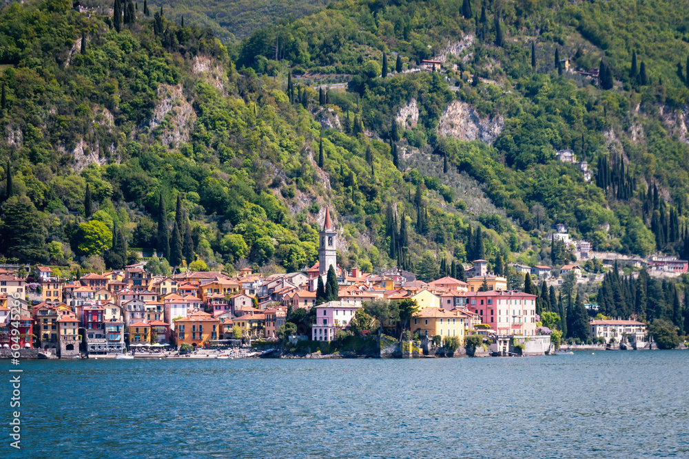 View of Varenna on the eastern shore of Lake Como, Italy