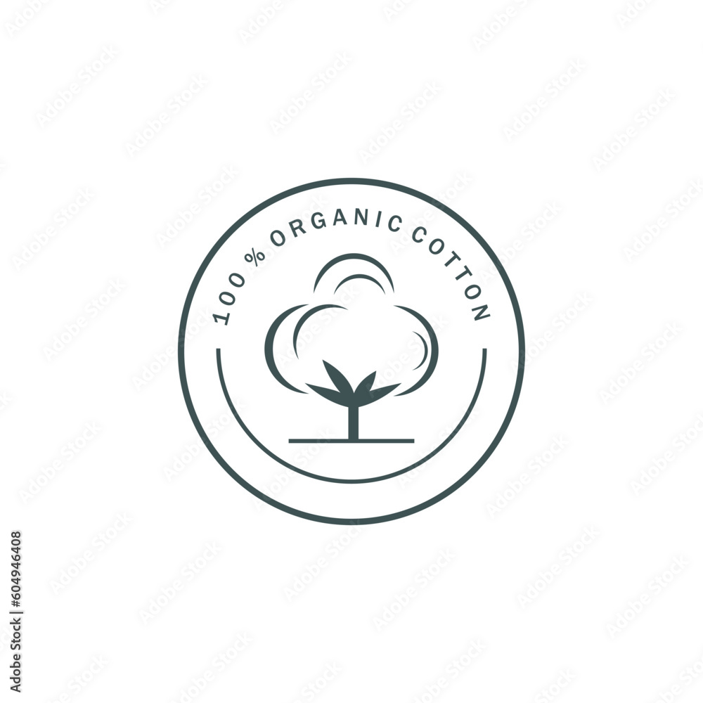 100% Cotton Logo Template Vector Illustration 100% Cotton Logo Template Vector Illustration