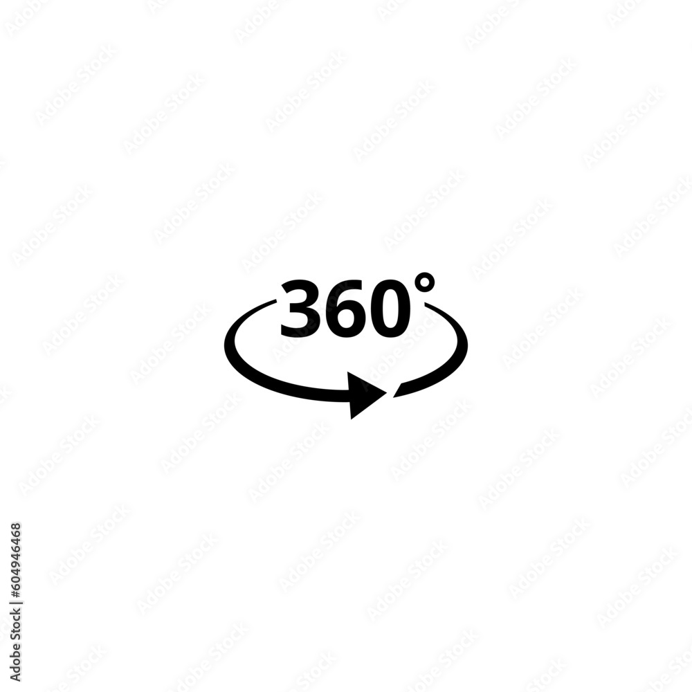 360 degres icon isolated on white background 360 degres icon isolated on white background