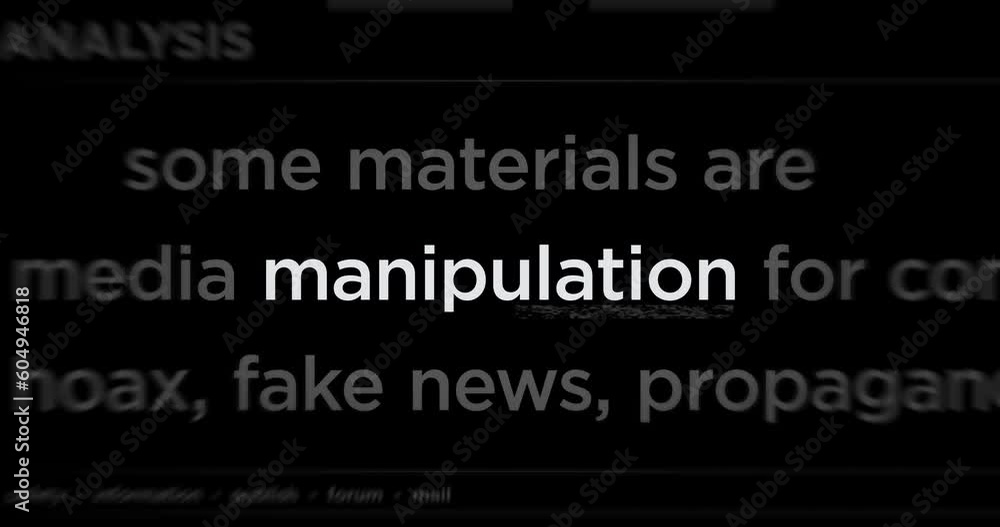 Manipulation disinformation hoax and social media deep fake news headline news across international media. Abstract concept of web news titles broadcast on screens loop. Seamless and looped animation. Manipulation disinformation hoax and social media deep fake news headline news across international media. Abstract concept of web news titles broadcast on screens loop. Seamless and looped animation.